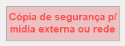 Desenho de um botão para executar cópia de segurança