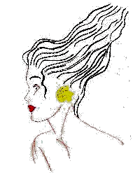Desenho de um rosto de mulher
